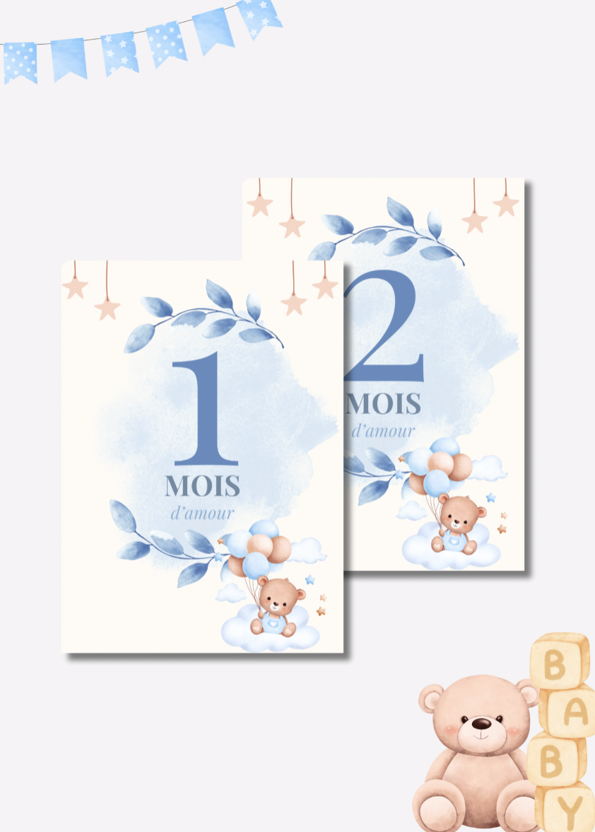 Cartes étapes bébé