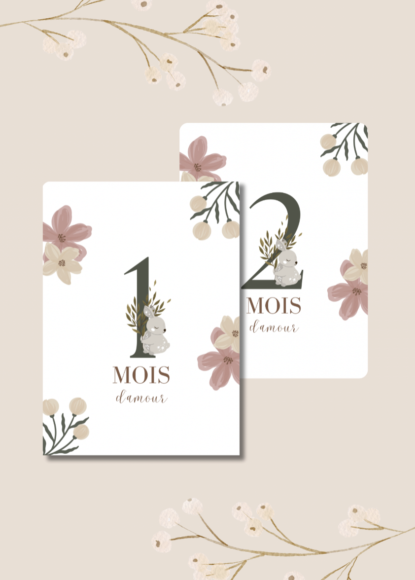 Cartes étapes bébé