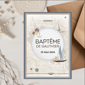 Faire-part thème marin